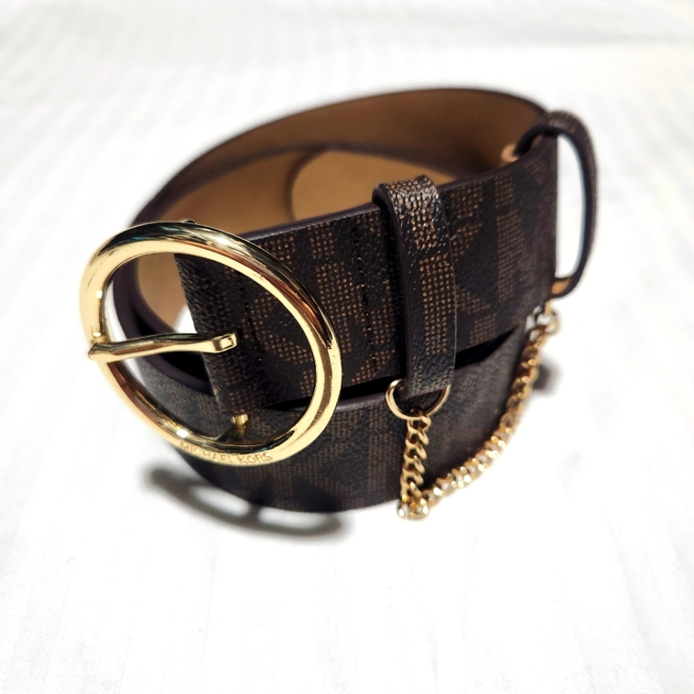 Michael Kors Brown Logo Belt